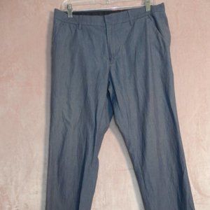 Armani Exchange Mens Bluish Greyish Straight Leg Dress Pants Size 32S Short
